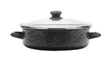 Saute Pan, 3 Quart, Solid Black Enamelware