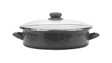 Saute Pan, 5 Quart, Solid Black Enamelware