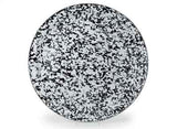 White Swirl on Black 20" Enamelware Serving Tray