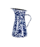 2.25 Quart Enamelware Pitcher, Cobalt Blue Swirl