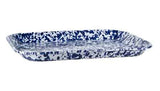 Rectangular Tray Baking Pan Sheet, Cobalt Blue Swirl