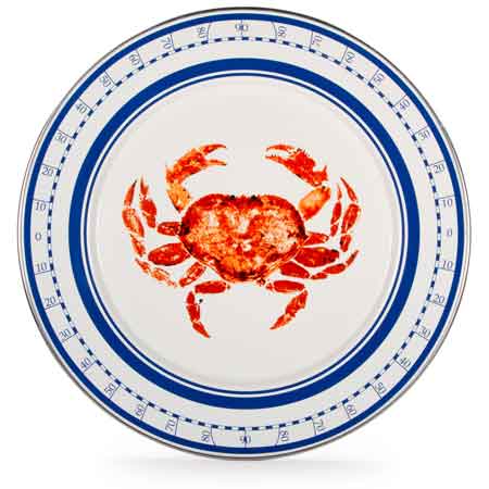 Charger Plates, 12.5", Crab House Enamelware