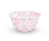 Small Enamelware Bowls, Pink Marble, 14 oz., Set of 4