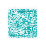 Enamelware Brownie or Square Pan, Turquoise Marble