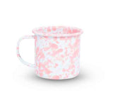 Pink Marble Enamelware Mug, 12 oz., Set of 4