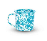 Turquoise Marble Enamelware Mug, 12 oz., Set of 4