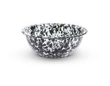 Enamelware Cereal or Salad Bowl, Black Marble