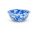 Enamelware Cereal or Salad Bowl, Blue Marble