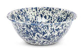 Crow Canyon Enamelware Serving Bowl, 2 qt., Navy on Cream, Set of 4