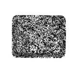 Crow Canyon Small Rectangle Tray, Enamelware, Black Marble