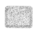 Crow Canyon Small Rectangle Tray, Enamelware, Gray Marble