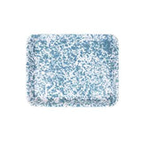 Crow Canyon Small Rectangle Tray, Enamelware, Turquoise Marble