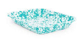 Crow Canyon Small Roasting Pan, Enamelware, Turquoise Marble