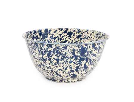 Serving Bowl, 5 qt., Navy on Cream