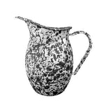 Enamelware 2 Quart Pitcher, Black Marble