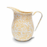 Enamelware 2 Quart Pitcher, Yellow Marble