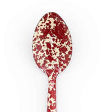 Serving Spoon, 12",  Burgundy on Cream