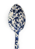Perforated Serving Spoon, 12", Navy on Cream