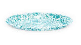 Oval Enamelware Platter, Turquoise Marble