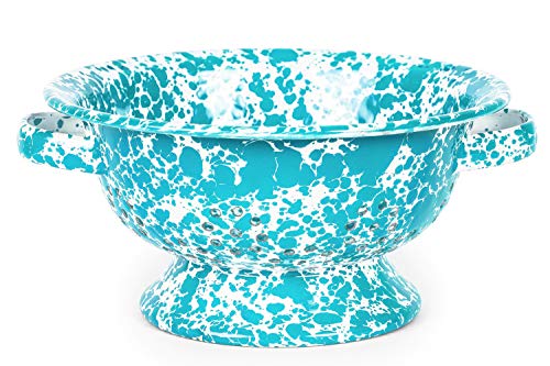 Berry Colander, 8", Turquoise Marble