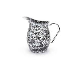 Pitcher, 1.5 Quart, Enamelware, Black Marble