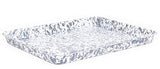 Crow Canyon Enamelware Jelly Roll Pan, Rectangular Tray, Gray Marble