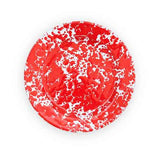 Sandwch or Salad Plate, 8.5", Red Marble, Set of 4