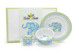 Elephant Enamelware 3 Piece Child Dinner Set with Gift Box