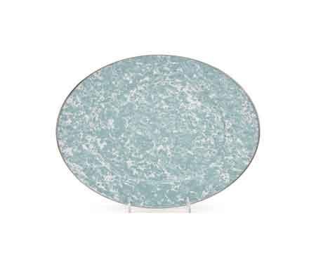 Sea Glass Swirl Oval Platter