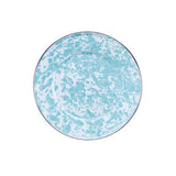 Sea Glass Swirl Enamelware Sandwich or Salad Plate, 8.5", Set of 4