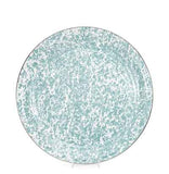 Sea Glass Swirl 15.5" Enamelware Serving Tray