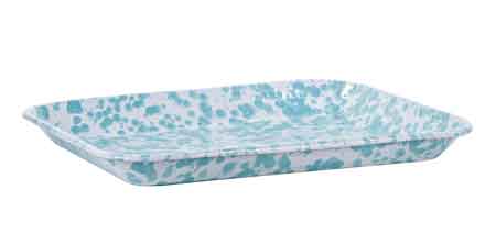 Small Rectangular Tray Baking Sheet, Sea Glass Swirl