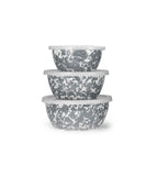 Gray Swirl Enamelware Nesting Bowl Set of 3