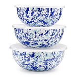Mixing Bowl Set, Ocean Swirl Enamelware