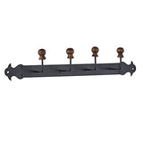Iron & Wood Multi-Hook Wall Bar