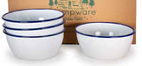 Glampware Cobalt Blue Rim Bowls, Set of 4