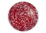 Red Swirl 20" Enamelware Serving Tray