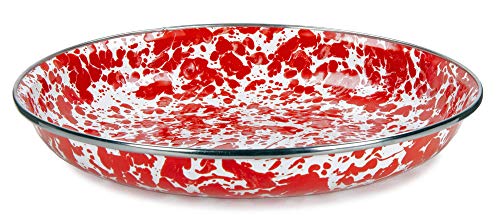 Red Swirl Pasta Plate, 10", Set of 4
