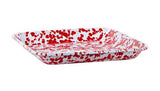 Red Swirl Square Baking Sheet 10.5"