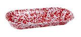 Oval Basket, Red Swirl