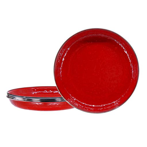 Solid Red Pasta Plate, 10", Set of 4