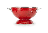 Solid Red Enamelware 5qt Colander