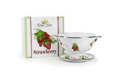 Colander & Drip Plate Gift Set, Strawberry