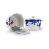 Stock Pot 18 Quart, Blue Crab Enamelware