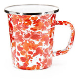 16 oz. Enamelware Latte Mugs, Sunset Swirl, Set of 4