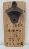 Wall Mounted Bottle Opener on Reclaimed Whiskey Bourbon Barrel Wood, 4 Variations