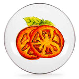 Tomatoes Enamelware Sandwich or Salad Plate, 8", Set of 4