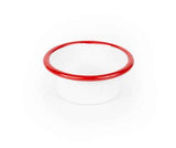 Ramekin or Condiment Dish, Vintage Style with Red Rim, Set of 4