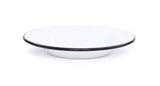 Salad Plate, 8", Enamelware, Black Rim, Set of 4
