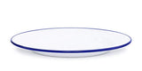 Crow Canyon Dinner Plates, 10.25", Vintage Blue Rim, Set of 4